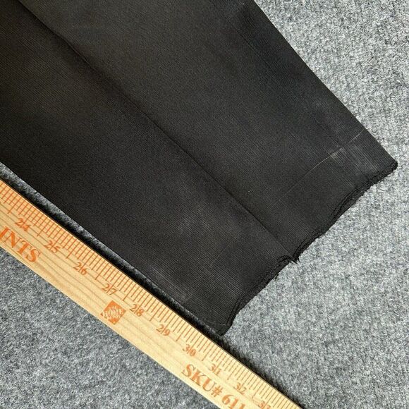 Calvin Klein Dress Pants Mens 36x32 (37x30.5) Black Flat Front Mid Rise Adult - Picture 7 of 9